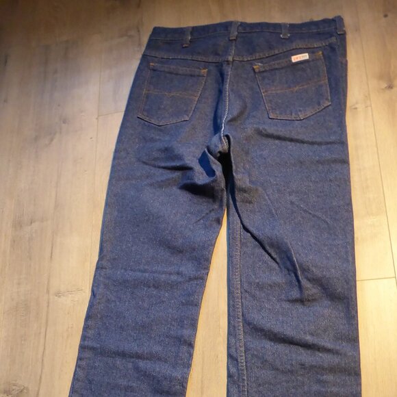 RARE Vintage 1980s 555 Blue Denim Jeans Size 34X34 - Picture 4 of 7